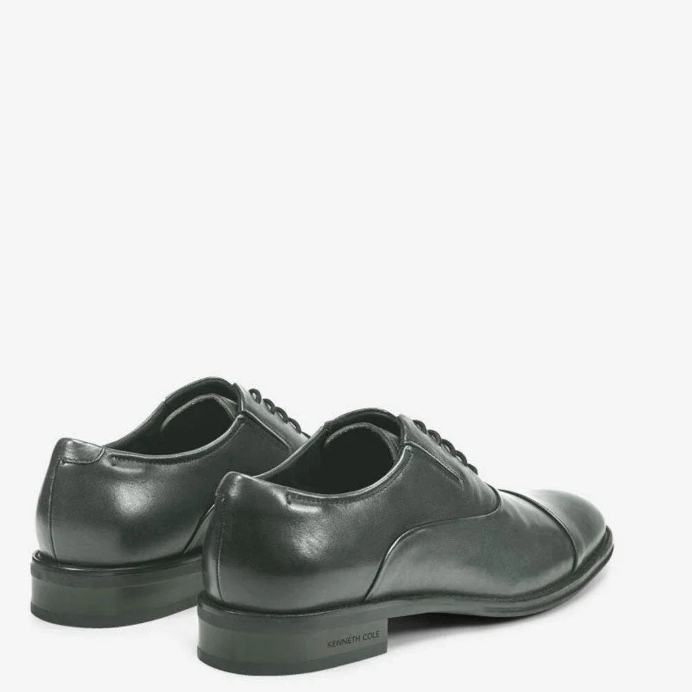 Kenneth Cole Tully Oxford Men's US 11 W Dark Gray Cap Toe Dress Shoes ZOGG3731